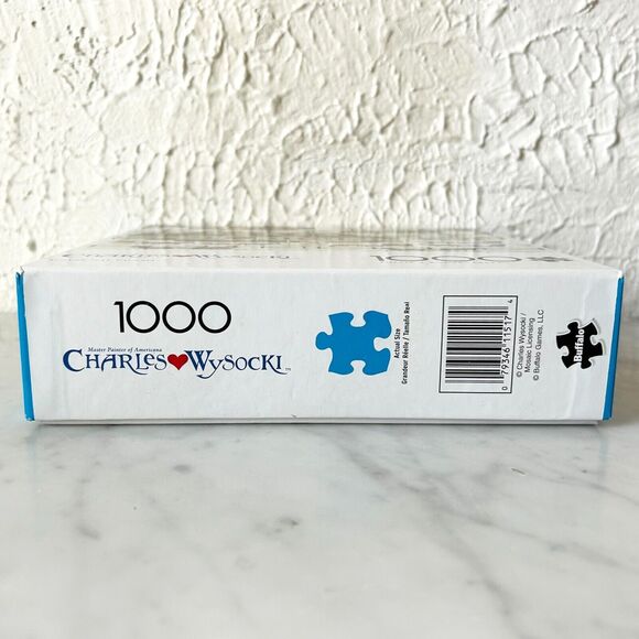 Vintage Charles Wysocki Beaver Hat Tavern 1000 Piece Puzzle Buffalo NEW - Picture 6 of 9